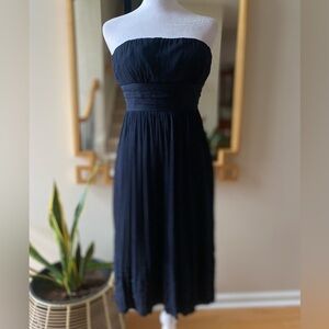 J. Crew Silk strapless navy cocktail dress, sz 2